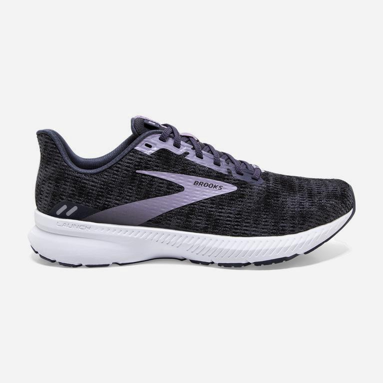 Brooks Launch 8 Womens Light Cushion Road Running Shoes - Black/Ombre/Iris/Lavender - Philippines (5